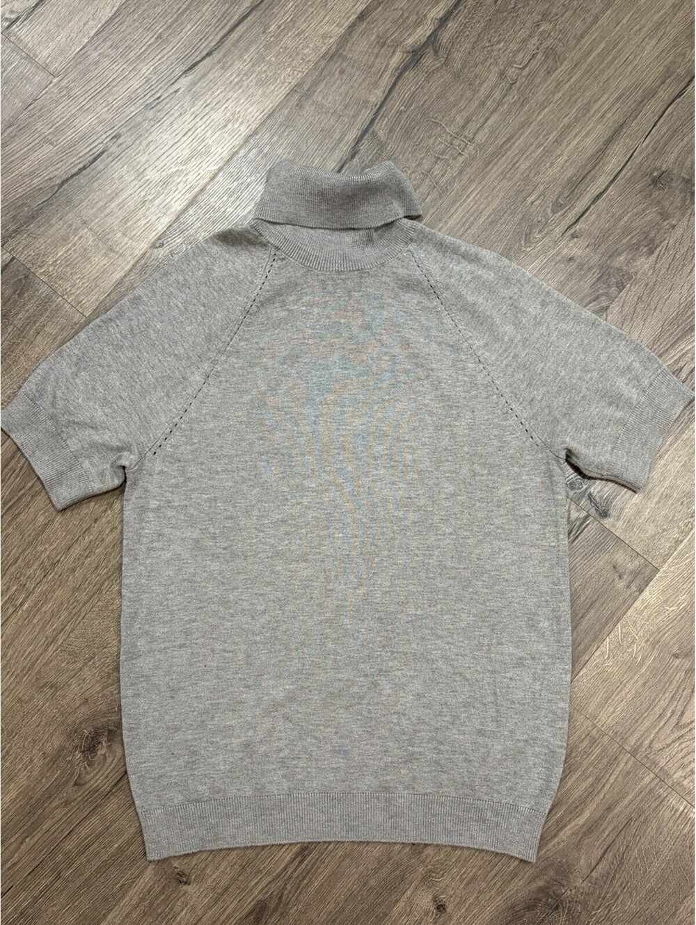 Philosophy Short Sleeve Turtleneck Sweater Womens Small Heathered Gray